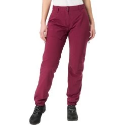 Vaude Women's Yaras Warm Rain Pants - Cassis -E-Bike World Shop vaude womens yaras warm rain pants cassis 4 1292928
